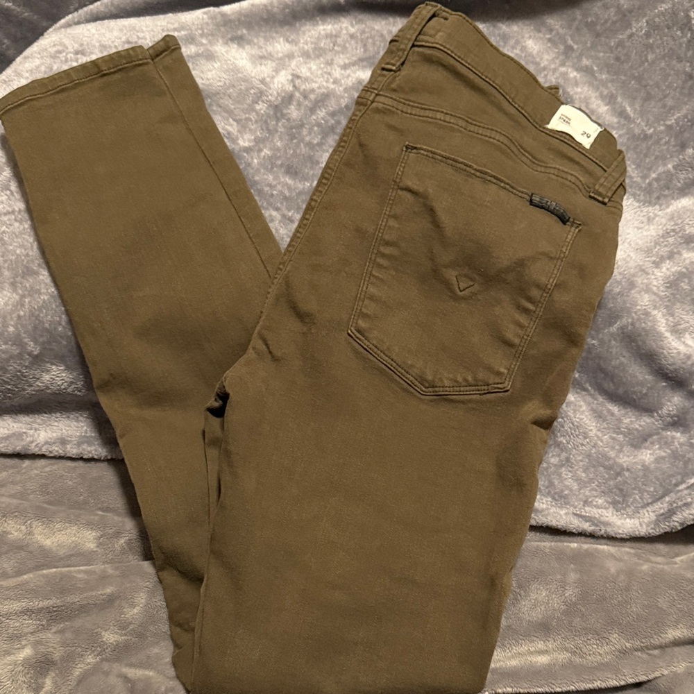 Women’s Hudson Olive Green Slim Jeans